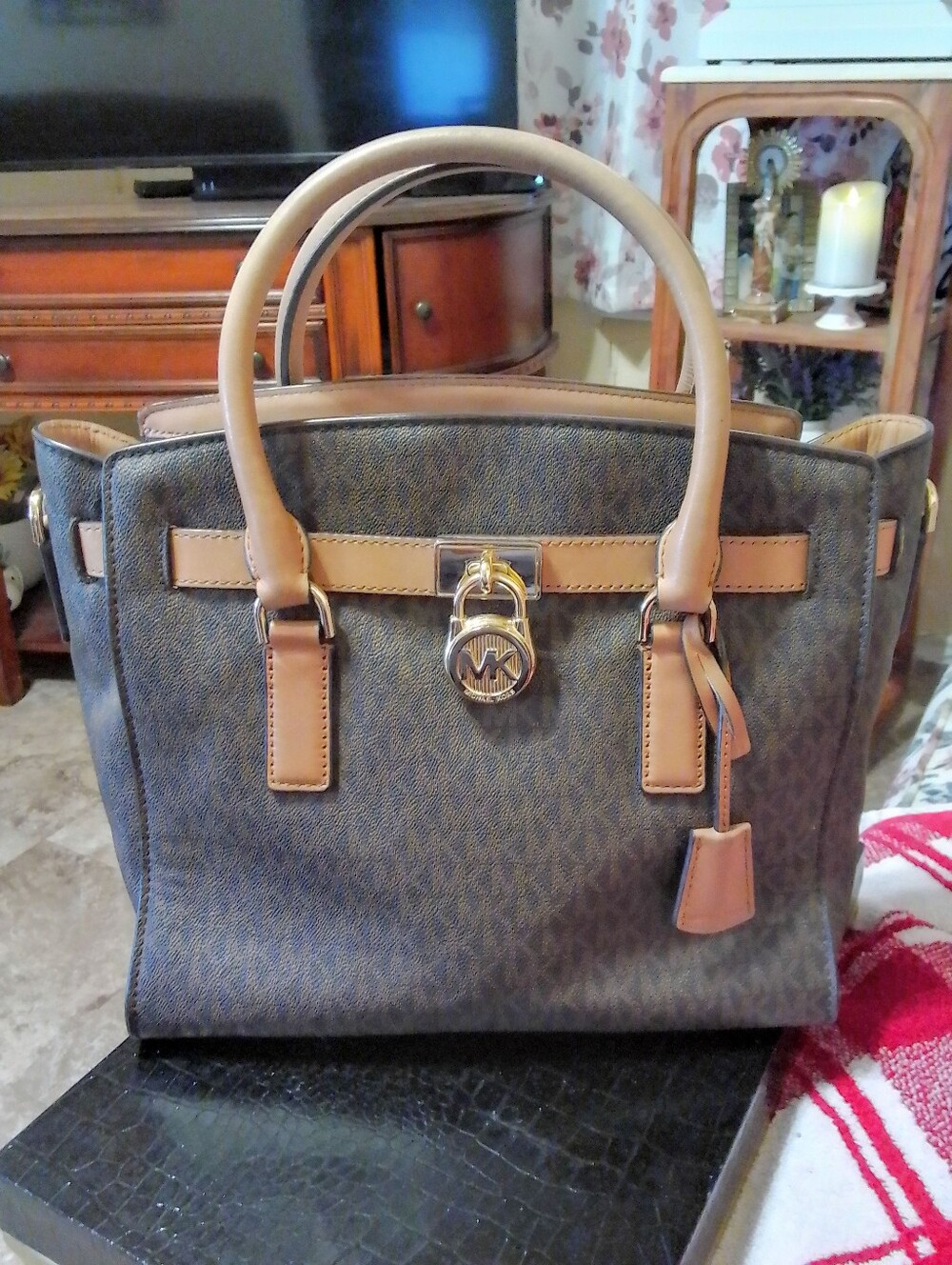 Michael Kors Beige Tote Handbag - Neutral Leather Everyday Bag